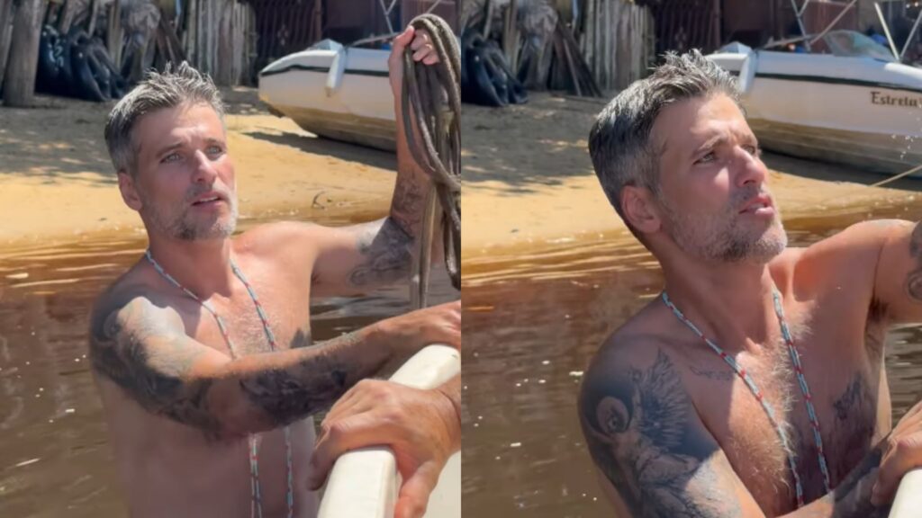 Bruno Gagliasso exibe corpo em férias na Bahia e conquista a web