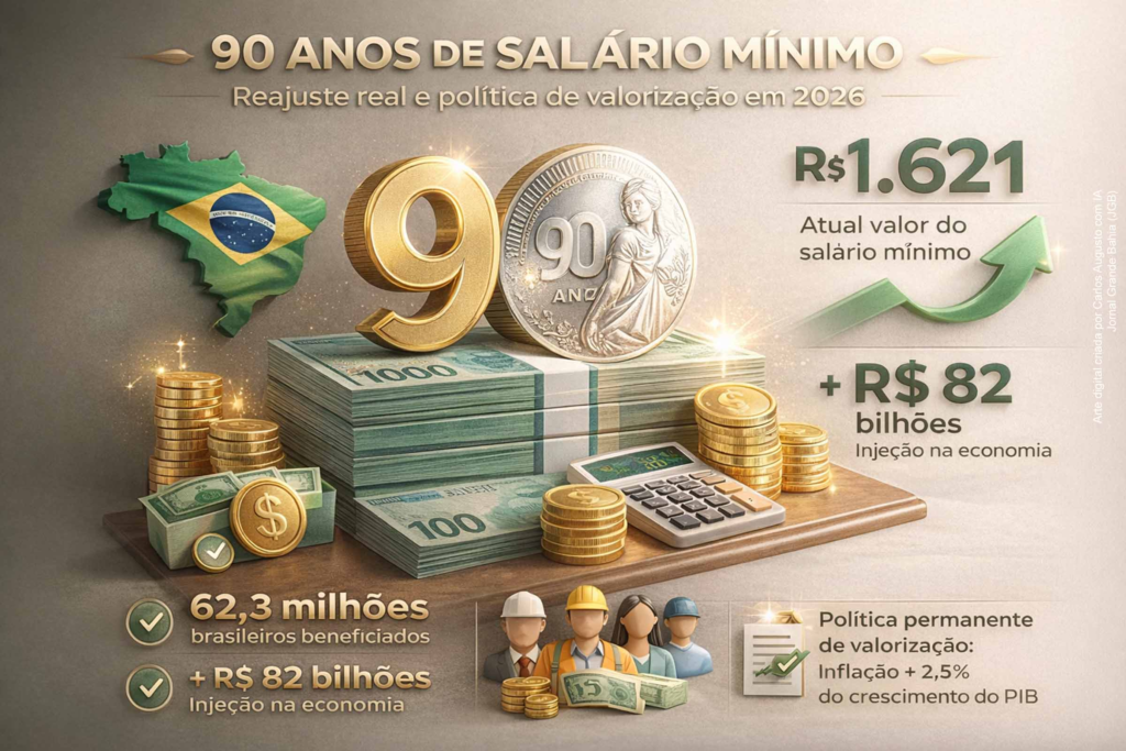 Salário Mínimo Completa 90 Anos: Reajuste Real e Valorização pelo Governo Lula