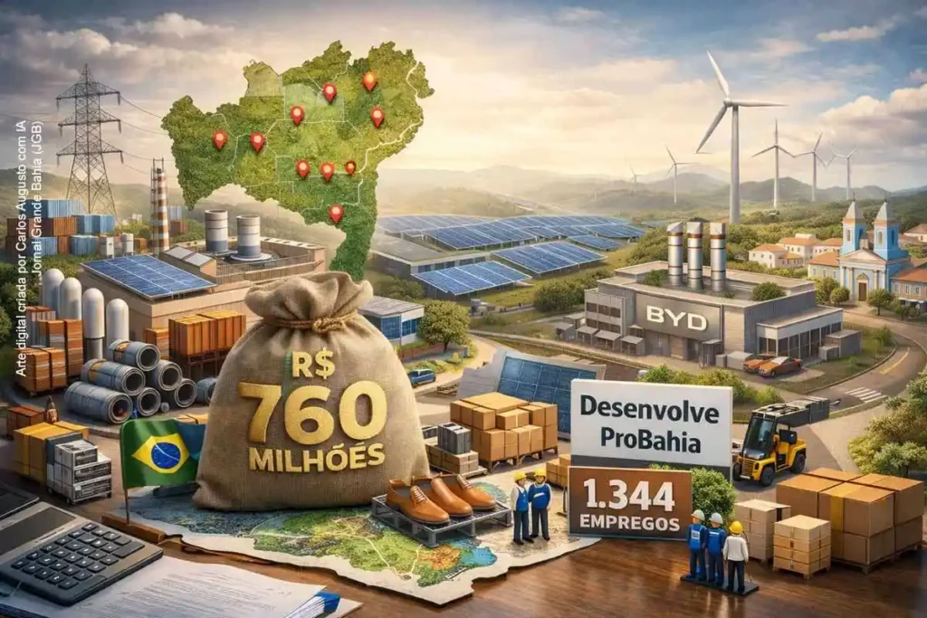 Bahia Anuncia Mais de R$ 760 Milhões em Investimentos e Geração de 1.344 Empregos até 2026 Bahia Anuncia Mais de R$ 760 Milhões em Investimentos e Geração de 1.344 Empregos até 2026