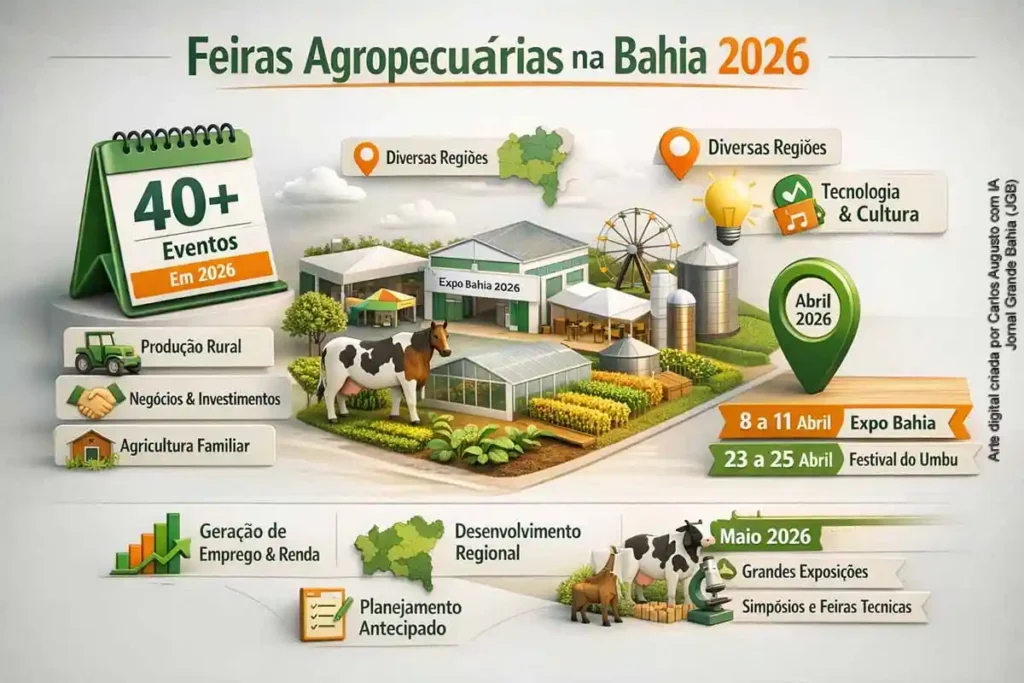 Bahia Expande Agenda do Agronegócio em 2026 com Mais de 40 Feiras e Exposições Bahia Expande Agenda do Agronegócio em 2026 com Mais de 40 Feiras e Exposições