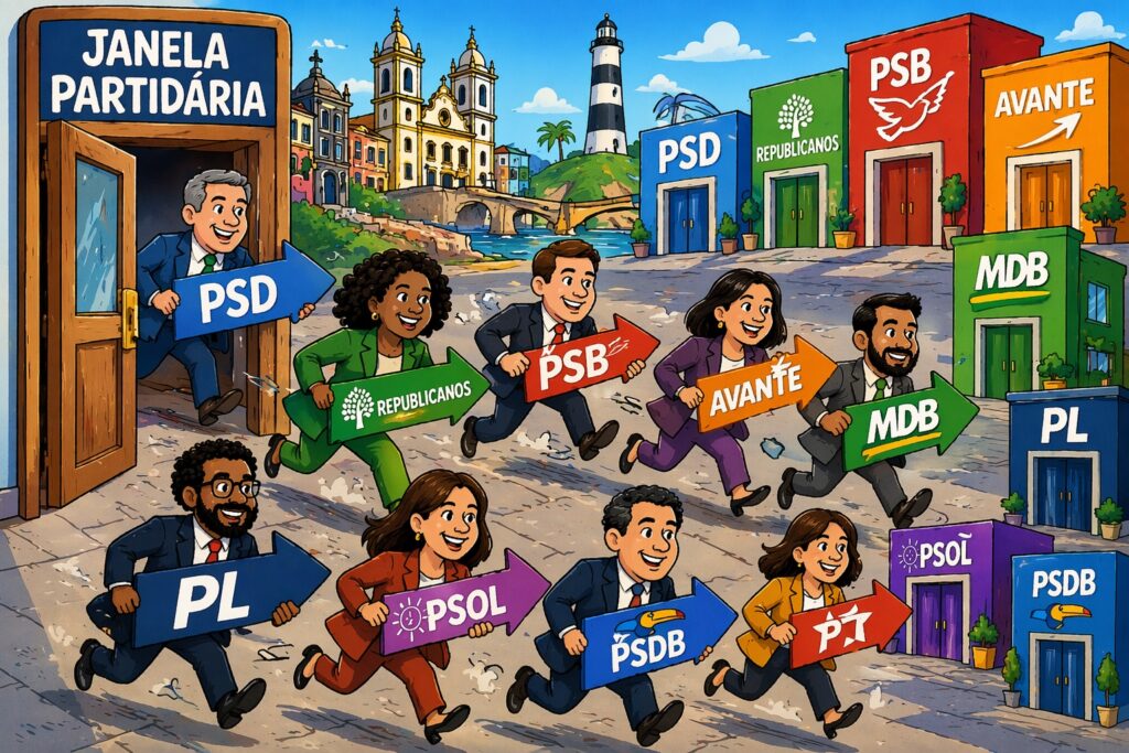 Dança das Cadeiras na Bahia: Trocas Partidárias Redesenham Cenário Político para 2026