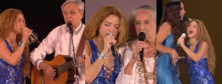 Caetano, Ivete e Bethânia Brilham em Show de Shakira no RJ