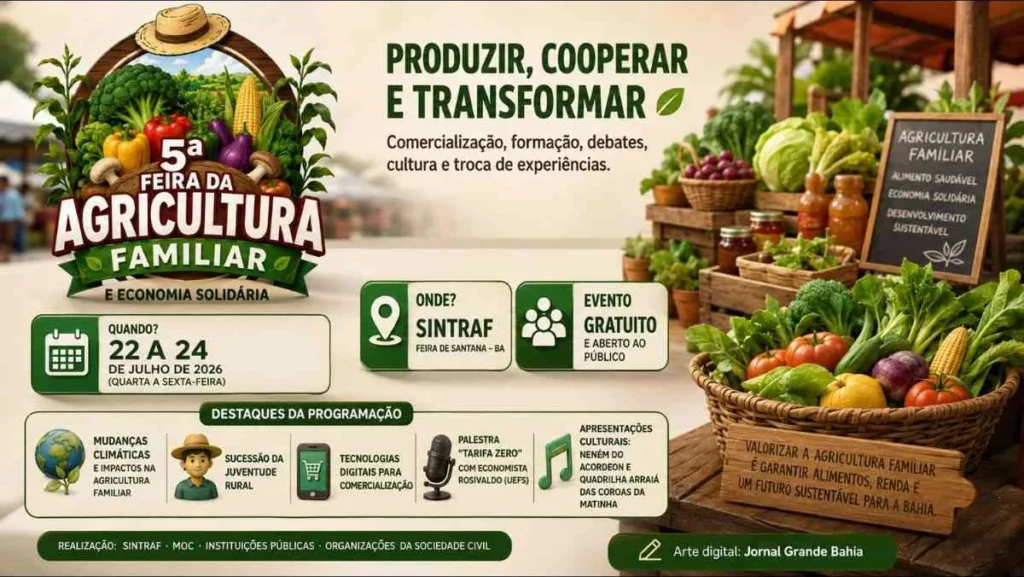 5ª Feira da Agricultura Familiar fortalece economia solidária em Feira de Santana