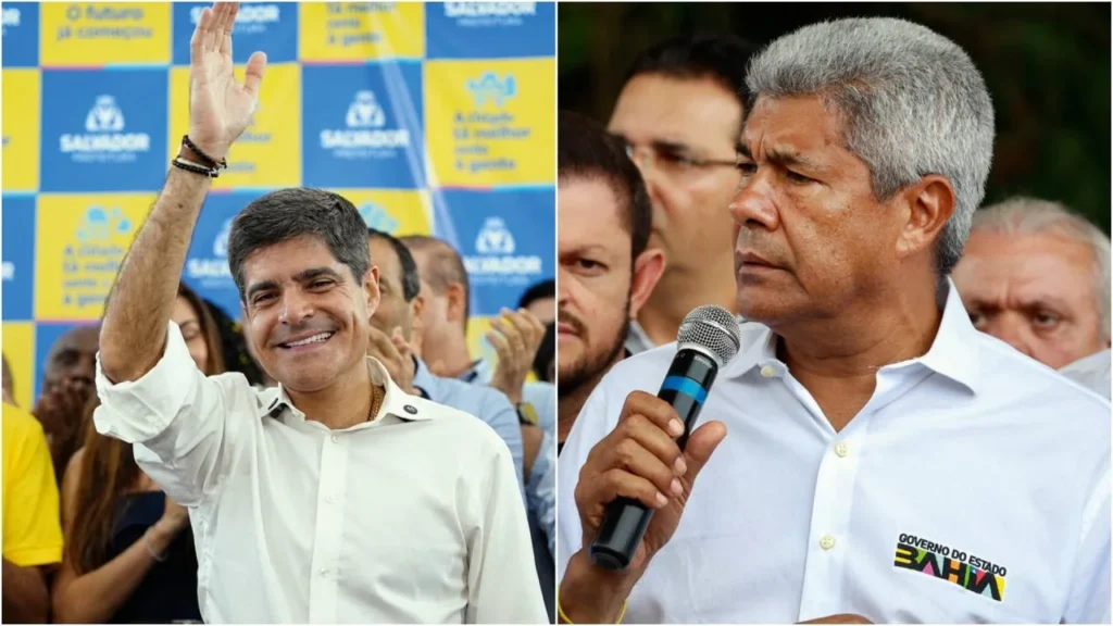 Nova pesquisa revela cenário da disputa entre ACM Neto e Jerônimo Rodrigues na Bahia