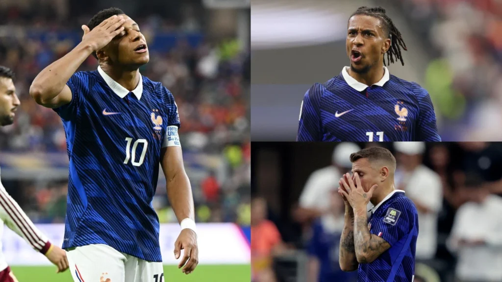 Avaliação dos Jogadores da França na Derrota contra a Espanha: Mbappé Apagado e Digne em Dia Ruim Avaliação dos Jogadores da França na Derrota contra a Espanha: Mbappé Apagado e Digne em Dia Ruim