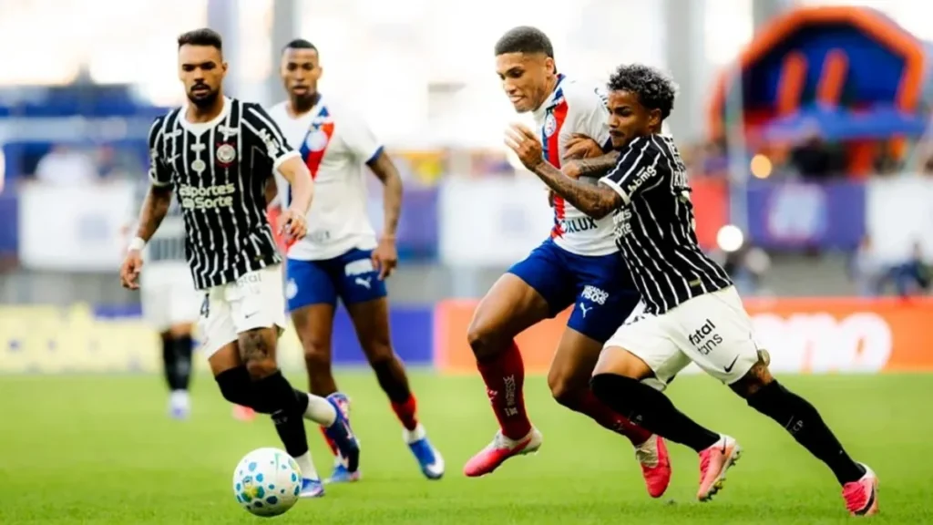 Corinthians e Bahia empatam na Fonte Nova e complicam suas posições no Brasileirão